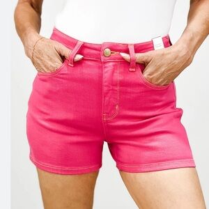 NWT Judy Blue Magenta High Waist Shorts S 2-4